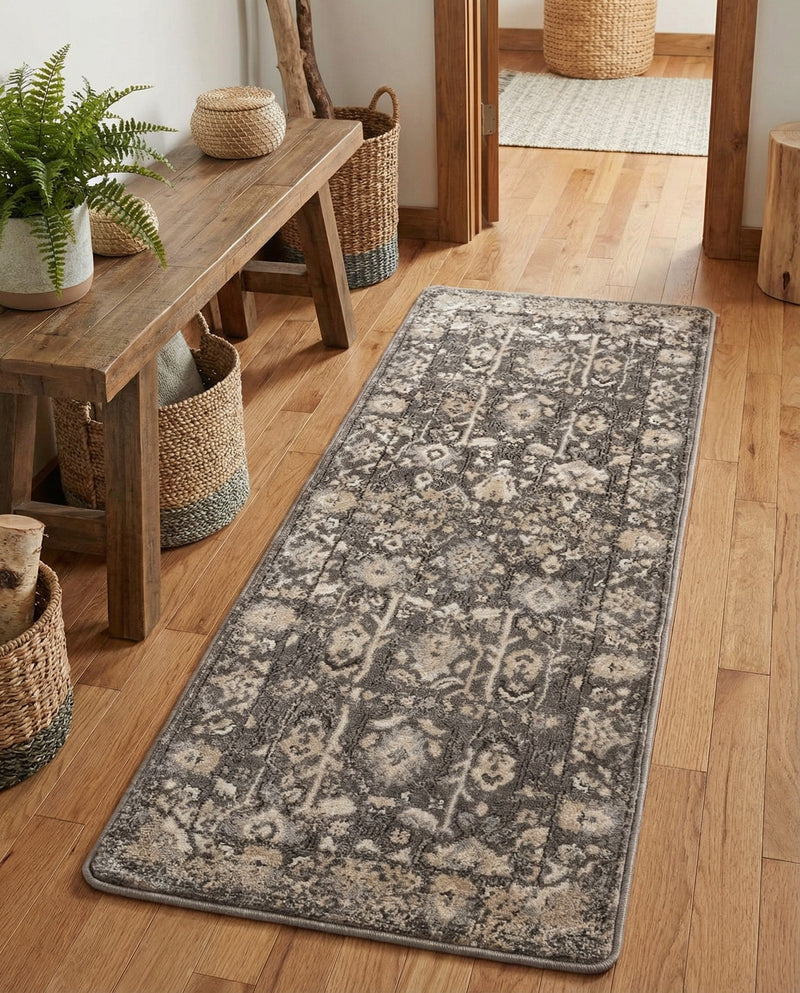 Cascade Range Collection Area Rug -  Shasta (Gray) Runner Gray  lifestyle 50