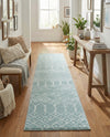 Marrakesh Lattice Collection Area Rug - Casablanca (Aqua) Runner Aqua  lifestyle 61