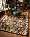 Tabriz Tapestry Collection Area Rug - Sahand (Brown) Rectangle Brown  lifestyle 12