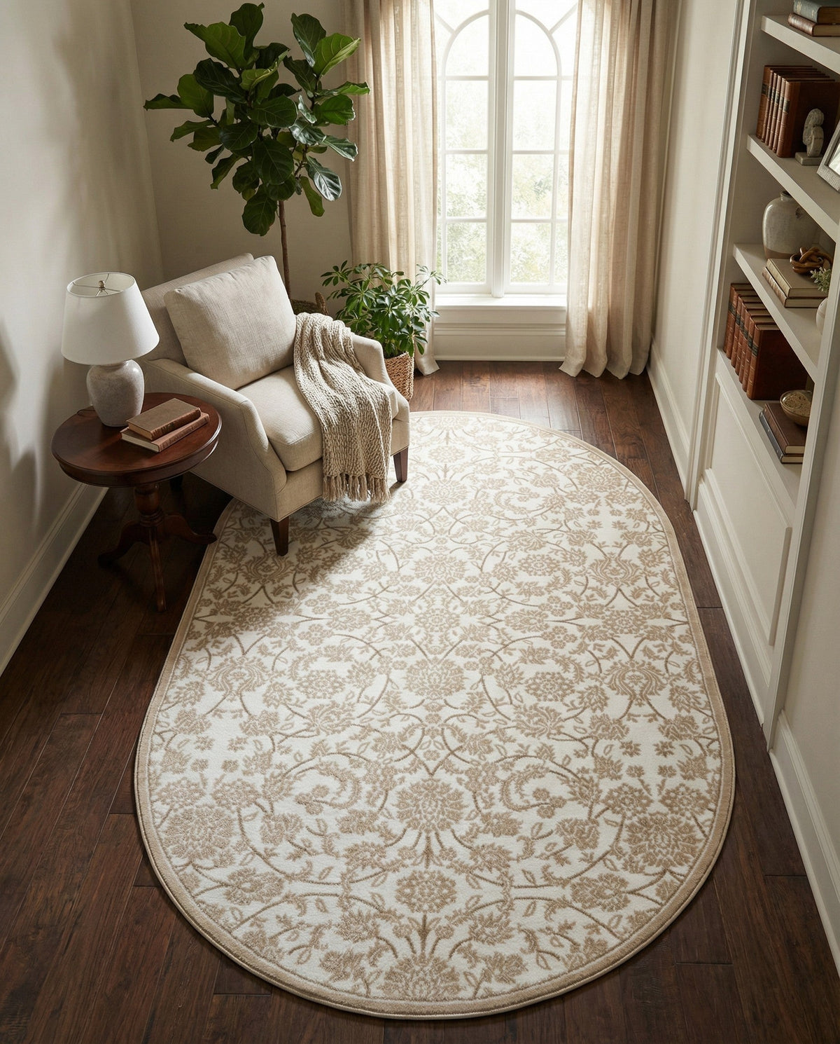 Andes Summit Collection Area Rug -  Chimborazo Oval Snow White  lifestyle 87