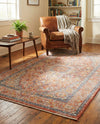 Seville Stripes Collection Area Rug - Cadiz (Brick Red) Rectangle Brick Red  lifestyle 33