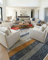 Zagros Oasis Collection Area Rug -  Lordegan Rectangle Blue  lifestyle 13