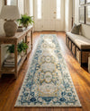 Parisian Elegance Collection Area Rug - Versailles (Gray) Runner Gray  lifestyle 48