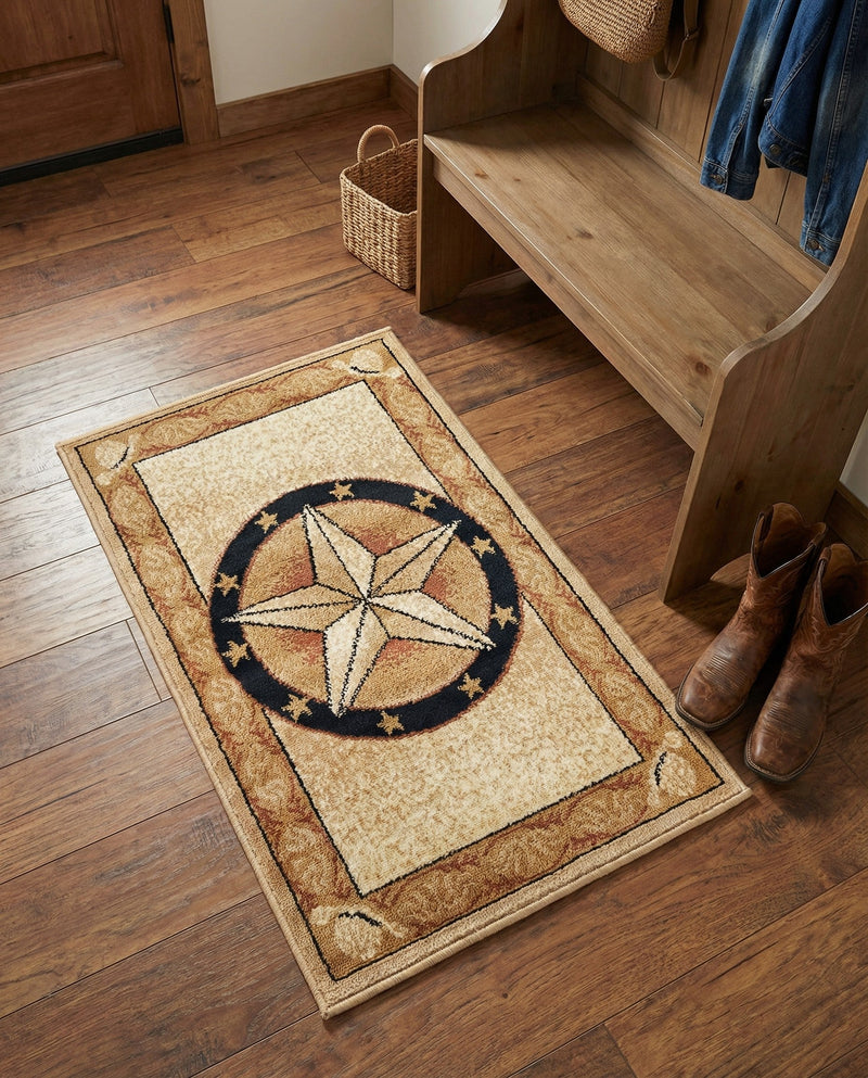 Frontier Trails Collection Area Rug - Redwood Rectangle Ivory Brown  lifestyle 28