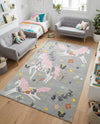 Wonder Tykes Collection Area Rug -  Hued Rectangle Gray  lifestyle 9