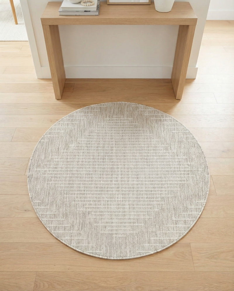 Urban Terrace Collection Area Rug -  Chelsea (Gray) Round Gray  lifestyle 28