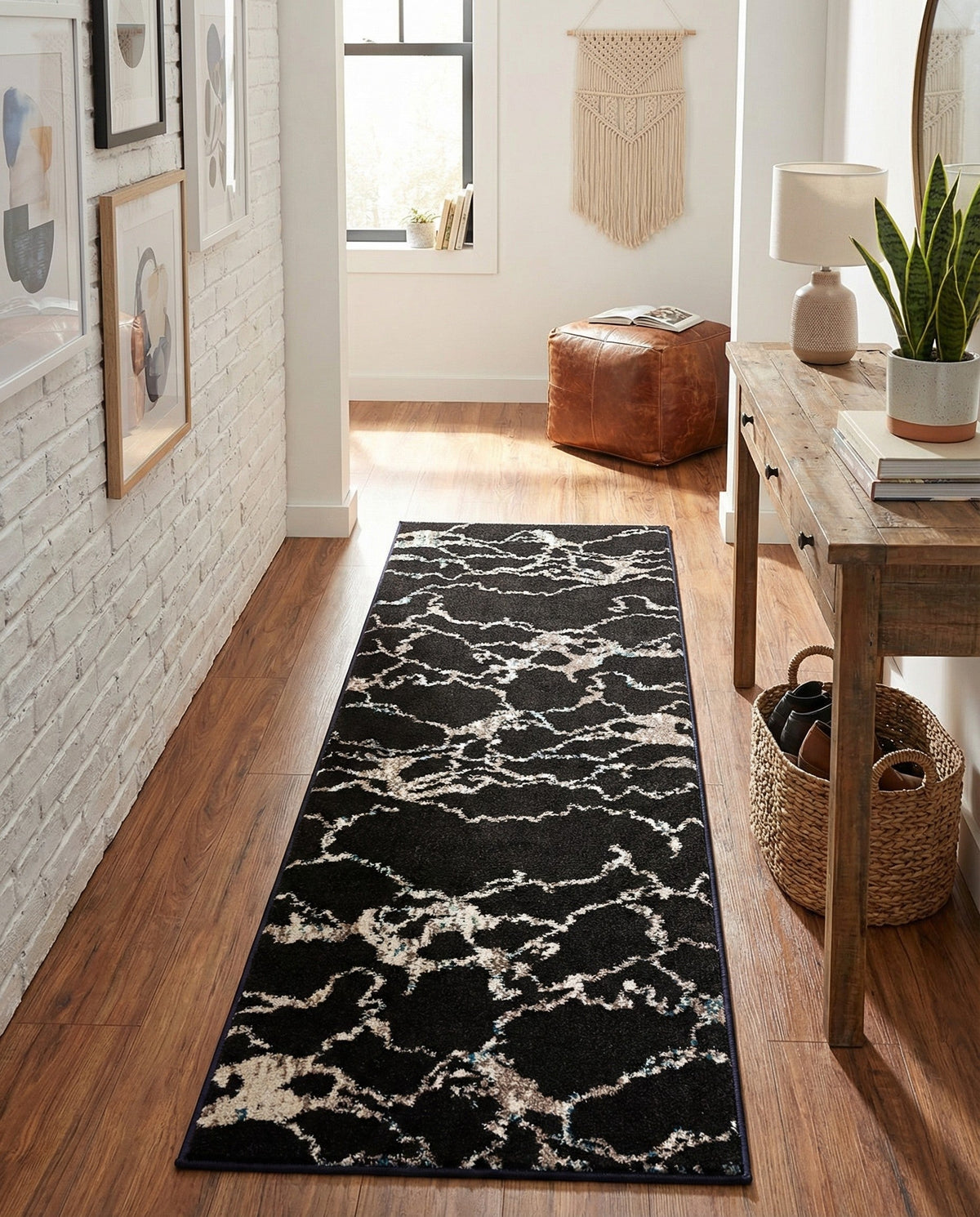 Brighton Terrace Collection Area Rug -  Aldrington Runner Navy Blue  lifestyle 127