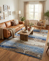Zagros Shades Collection Area Rug -  Behbahan Rectangle Blue Gray  lifestyle 4