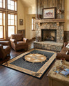 Frontier Trails Collection Area Rug - Redwood Rectangle Blue  lifestyle 31