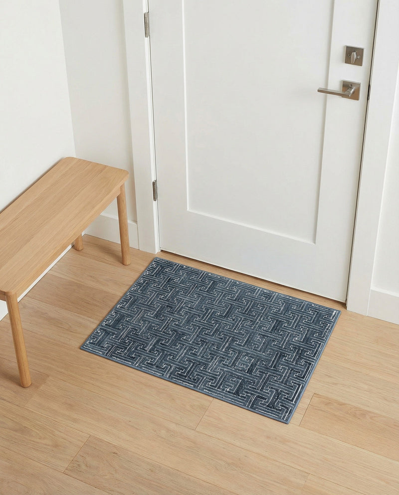 Metro Heights Collection Area Rug -  Hamilton Rectangle Navy Blue  lifestyle 24