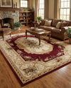 Versailles Elegance Collection Area Rug -  Louveciennes (Red) Rectangle Red  lifestyle 22