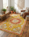 Brighton Terrace Collection Area Rug - Hove (Gold) Rectangle Gold  lifestyle 26