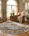 Savannah Soiree Collection Area Rug -  Everglade (Ivory) Round Ivory  lifestyle 49