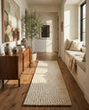 Woolen Sphere Collection Area Rug - Orbsburg (Ivory) Runner Ivory  lifestyle 39