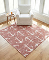 Seaside Haven Rugs Collection Area Rug - Sapphire (Rust Red) Square Rust Red  lifestyle 77