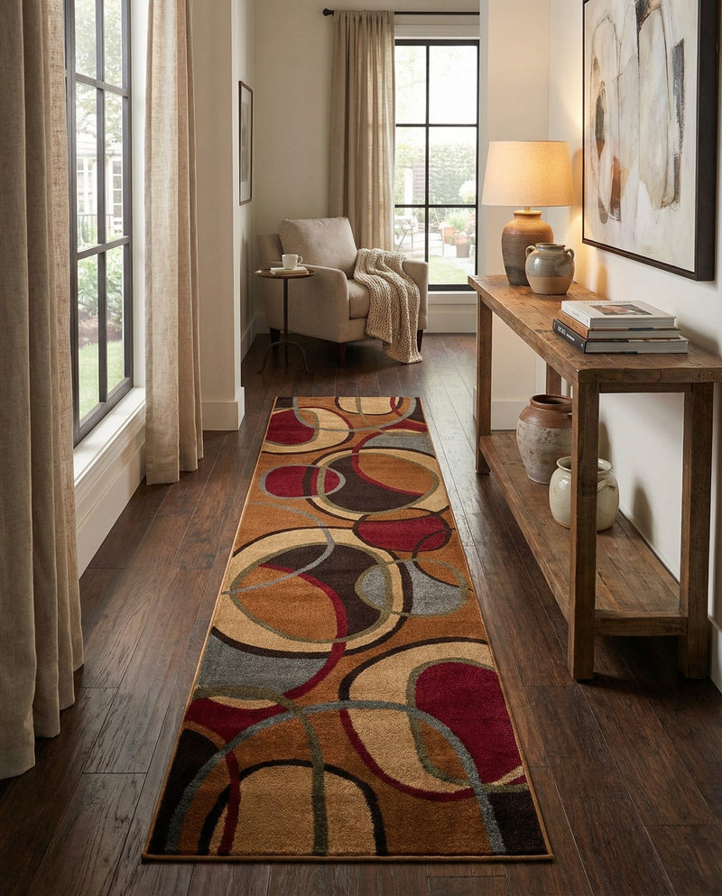 Bistro Lounge Collection Area Rug -  Macchiato Runner Multi  lifestyle 51