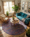 Caribbean Cove Collection Area Rug -  Mayreau Round Multi  lifestyle 36