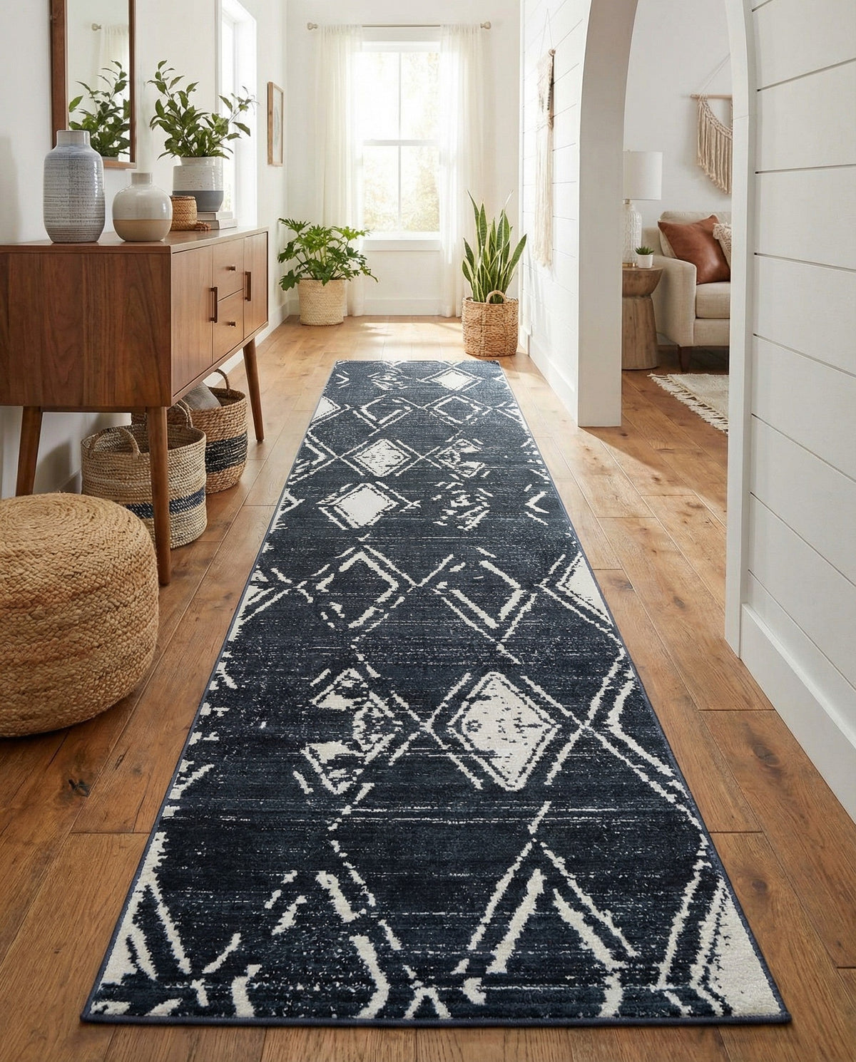 Metro Heights Collection Area Rug -  Madison Runner Navy Blue  lifestyle 126