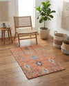 Savannah Threads Collection Area Rug -  Namib Rectangle Rust Red  lifestyle 4