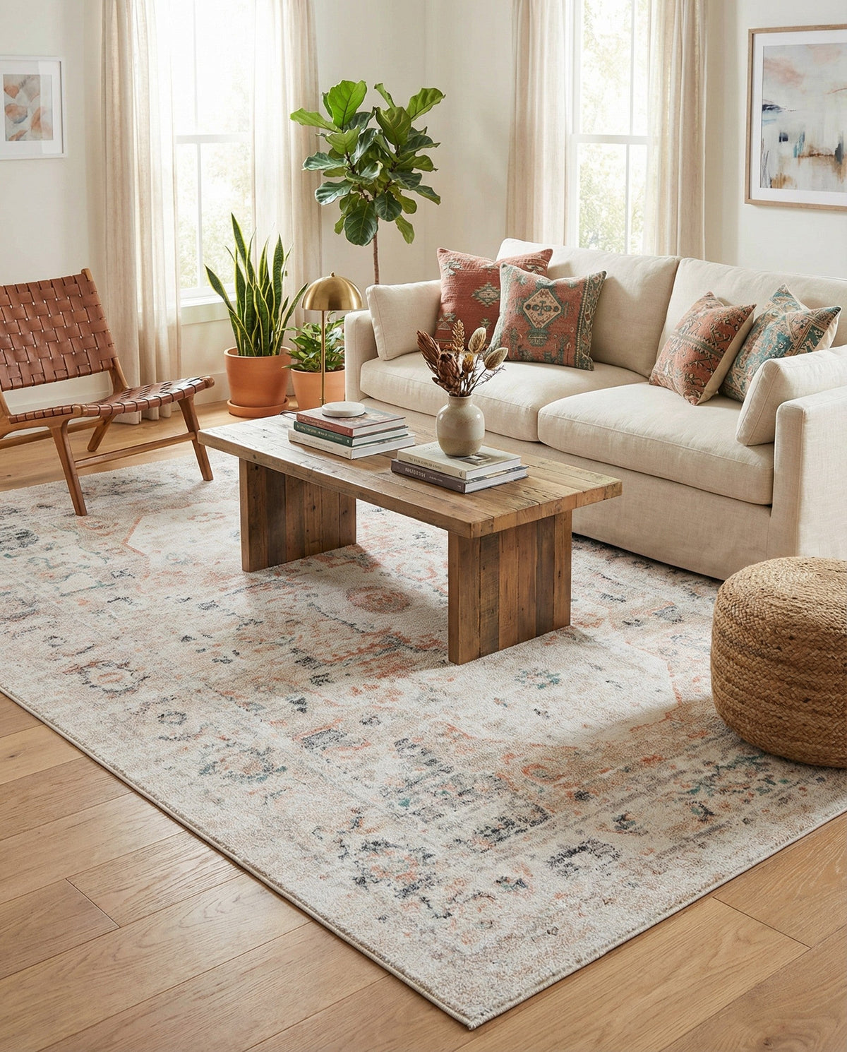Parisian Elegance Collection Area Rug - Versailles (Ivory) Rectangle Ivory  lifestyle 29