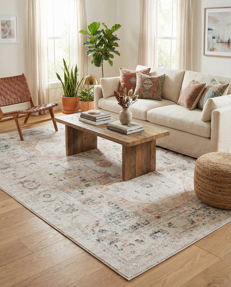 Parisian Elegance Collection Area Rug - Versailles (Ivory) Rectangle Ivory  lifestyle 29