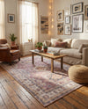 Heritage Elegance Collection Area Rug -  Neuschwanstein Rectangle Antique Rose Pink  lifestyle 21