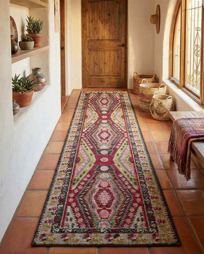 Sedona Vista Collection Area Rug -  Anasazi Runner Multi  lifestyle 77