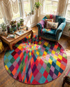 Marrakesh Elegance Collection Area Rug -  Tinghir Round Multi  lifestyle 43