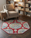 Arcadia Rugs Collection Area Rug -  Atlantis (Red) Octagon Red  lifestyle 29