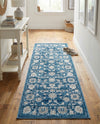 Charleston Elegance Collection Area Rug -  Seaport (Blue) Runner Blue  lifestyle 45