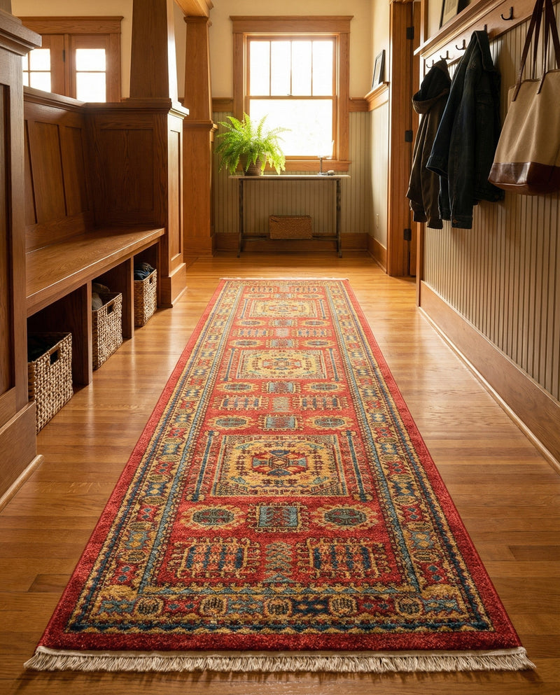 Persian Elegance Collection Area Rug -  Zanjan Runner Red  lifestyle 36