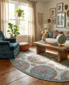 Arcadia Rugs Collection Area Rug -  Atlantis (Cream) Oval Cream  lifestyle 74