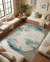 Colorburst Oasis Collection Area Rug -  Tropic Oval Blue  lifestyle 70