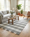 Sustainable Grid Indoor-Outdoor Oasis Collection Area Rug - Savannah Rectangle Gray  lifestyle 63