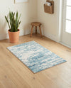 Serenity Sands Collection Area Rug - Dunescape Rectangle Blue  lifestyle 15
