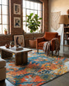 Colorburst Oasis Collection Area Rug -  Chroma Square Multi  lifestyle 78