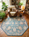Seville Stripes Collection Area Rug -  Cordoba (Blue) Octagon Blue  lifestyle 66