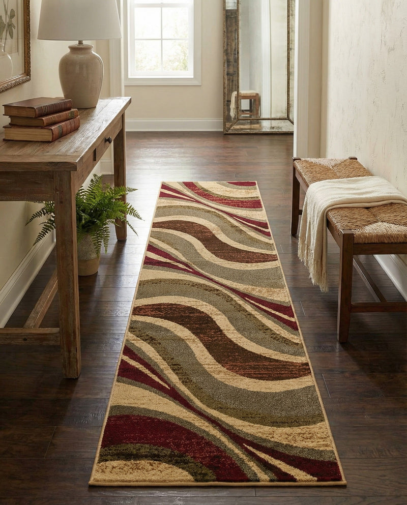 Bistro Lounge Collection Area Rug -  Frappe Runner Beige  lifestyle 62