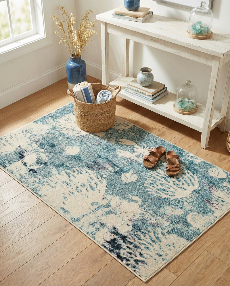 Sorrento Shores Collection Area Rug -  Vico Rectangle Light Blue  lifestyle 11