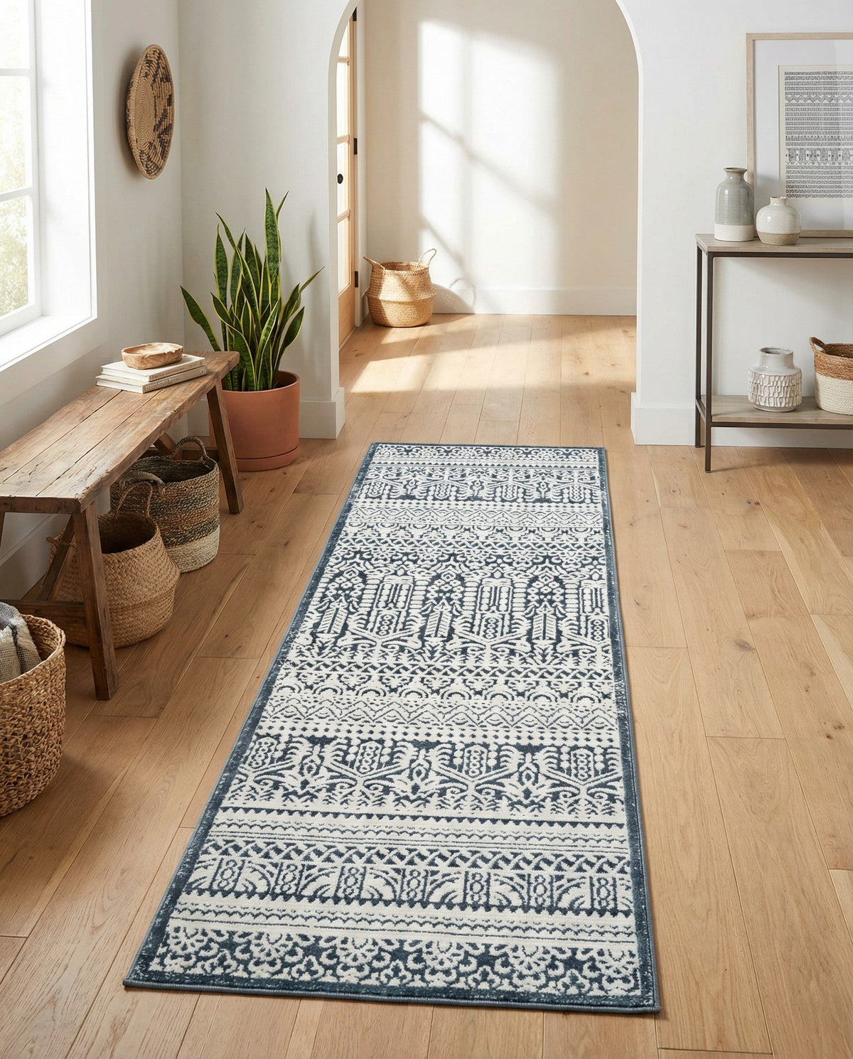 Metro Heights Collection Area Rug -  Chelsea Runner Blue  lifestyle 108