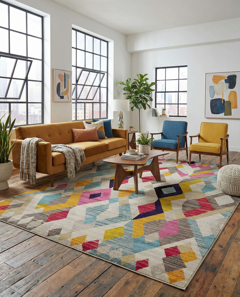 Sedona Vista Collection Area Rug -  Pricklypear Rectangle Multi  lifestyle 27