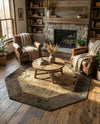 Bistro Lounge Collection Area Rug -  Affogato Octagon Beige  lifestyle 47