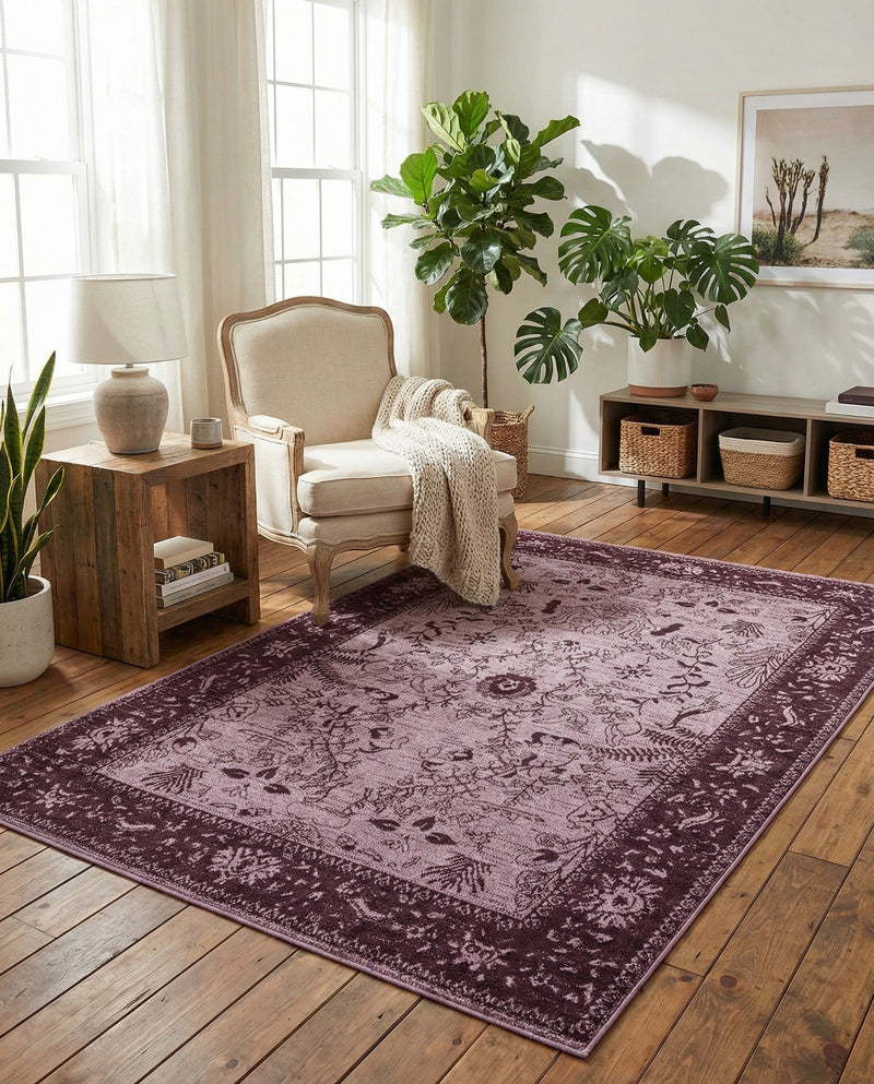 Horizon Collection Area Rug -  Apex (Purple) Rectangle Purple  lifestyle 10