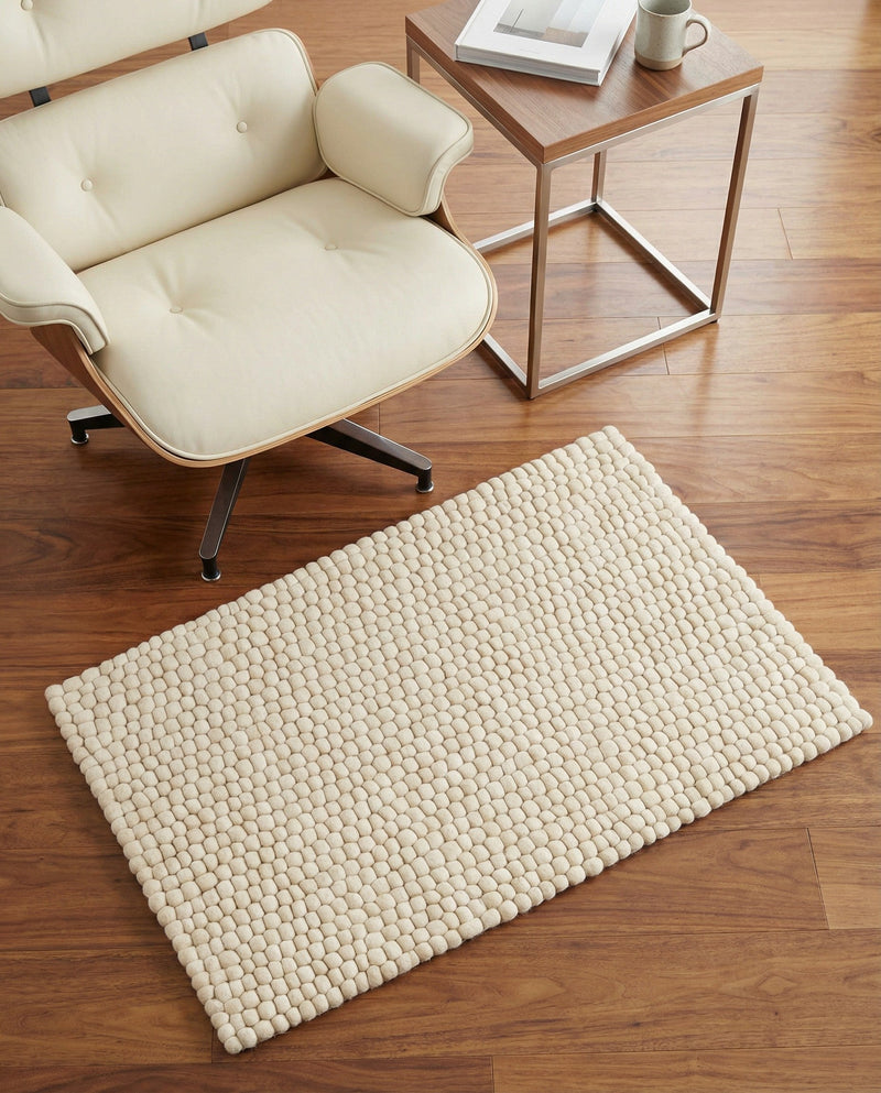 Woolen Sphere Collection Area Rug - Orbsburg (Ivory) Rectangle Ivory  lifestyle 9