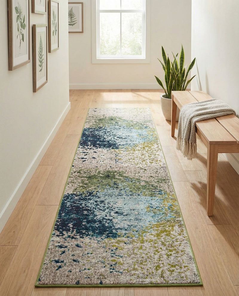 Marrakesh Elegance Collection Area Rug -  Boujad Runner Blue  lifestyle 68