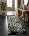 Cascade Range Collection Area Rug -  Shasta (Black and White) Runner Black and White  lifestyle 73