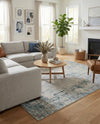 Aegean Elegance Collection Area Rug -  Milos Rectangle Gray Blue  lifestyle 11