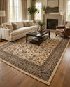 Isfahan Elegance Collection Area Rug - Naghsh-e Jahan (Ivory) Rectangle Ivory  lifestyle 14