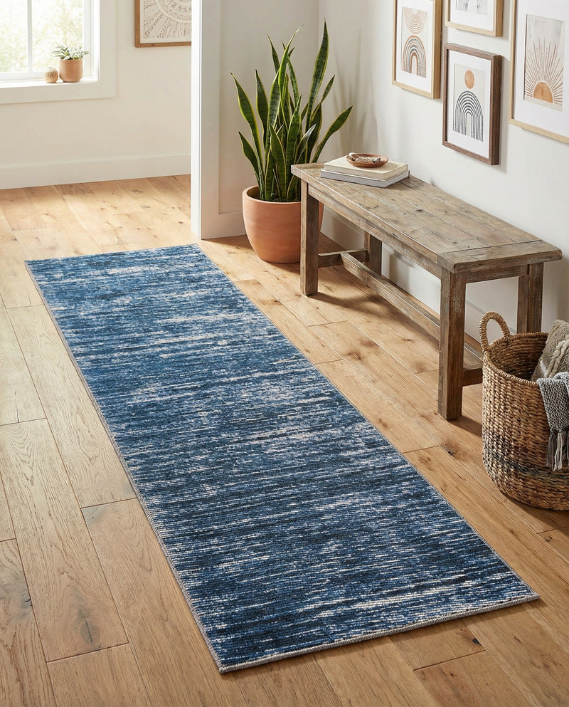 Sahara Essence Collection Area Rug - Oasis (Blue) Runner Blue  lifestyle 62