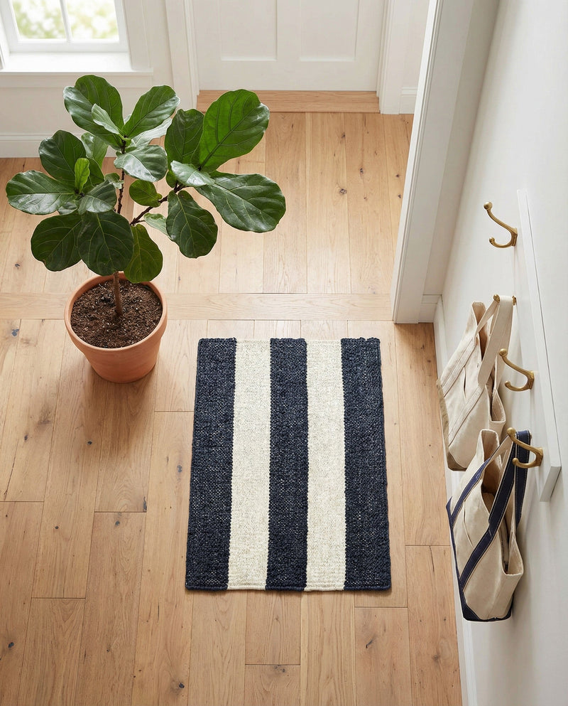 Martha's Vineyard Blueprints Collection Area Rug - Edgartown Rectangle Nautical Navy  lifestyle 44